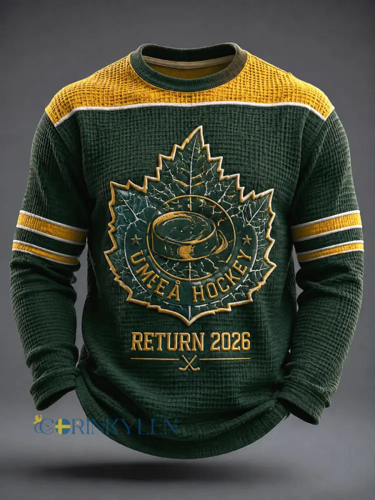 Björklöven återvänder till SHL 2026 Heritage Hockey våffelvävd t-shirt - som bild / S