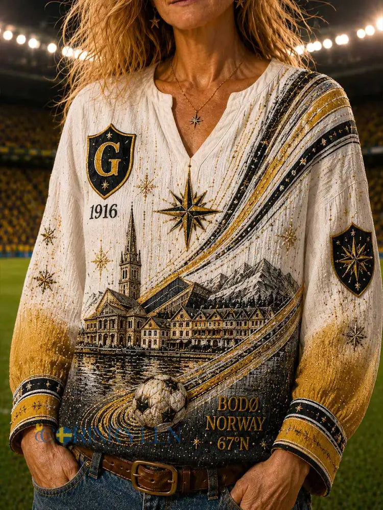 Dammens Bodø1916 T-shirt med traditionellt lagtryck - som bild / S