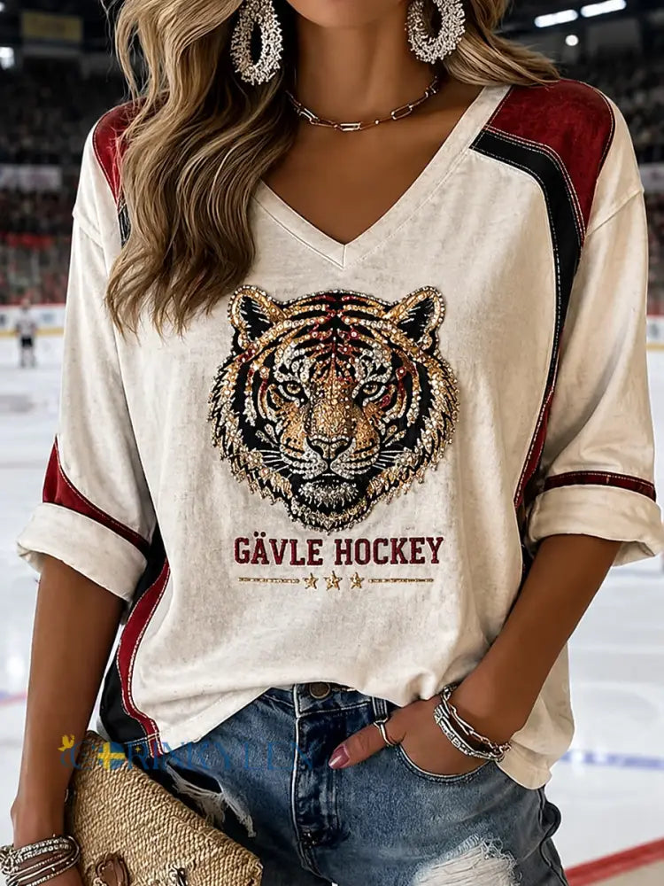 Dammens Brynäs IF Gävle 1912-hockeytröja med arvskänsla - som bild / S