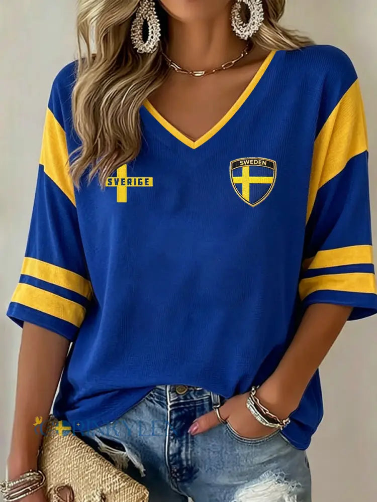 Dams ökensvart tryckt vardagströja - som bild / S