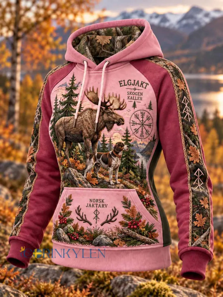 Damtröja med vintagemönster – Jaktens Säsong - som bild / S