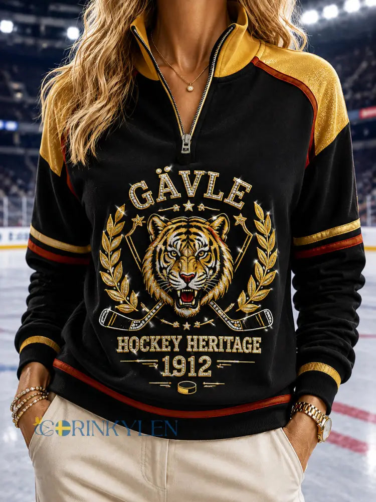 Golden Tiger Ice Club Zip-Up Sweatshirt - som bild / S