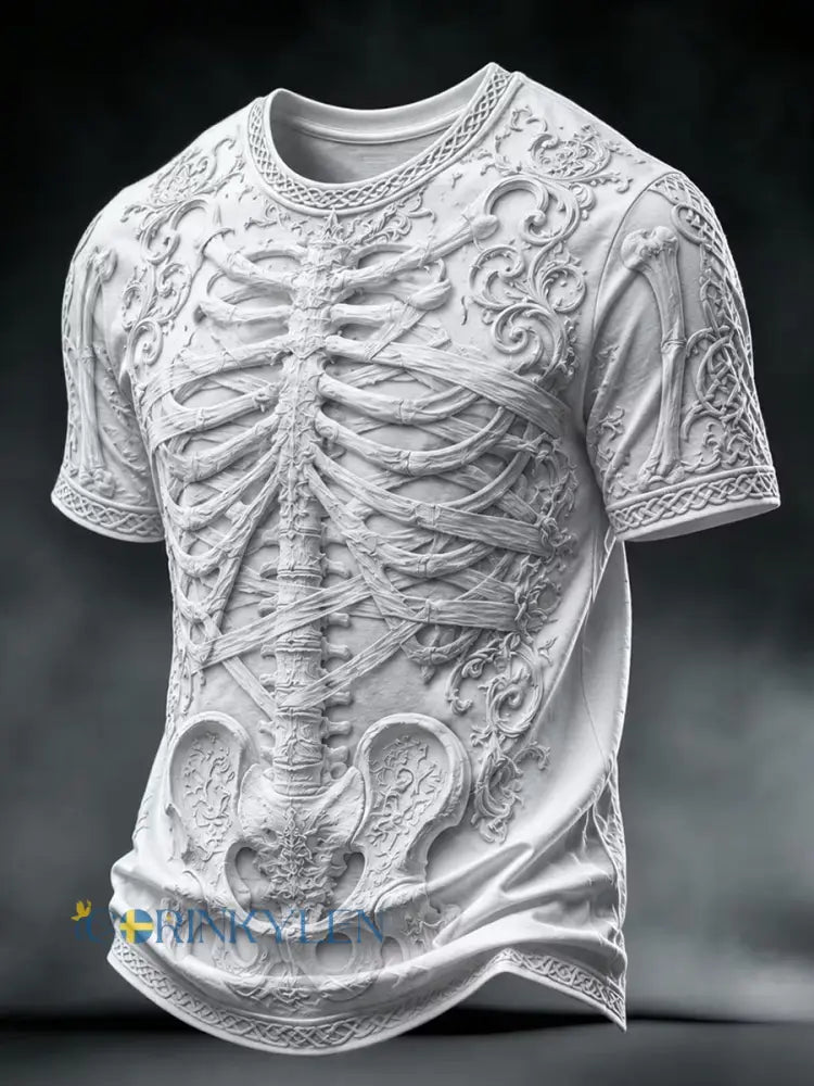 Halloween Skelett Casual T-shirt - som bild / S