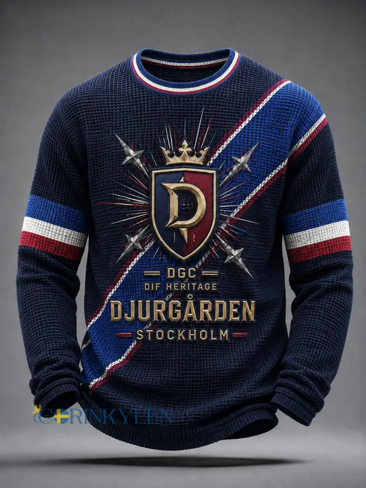 Herr-Djurgården Hockey Kultur Våffelstickad T-shirt - som bild / S