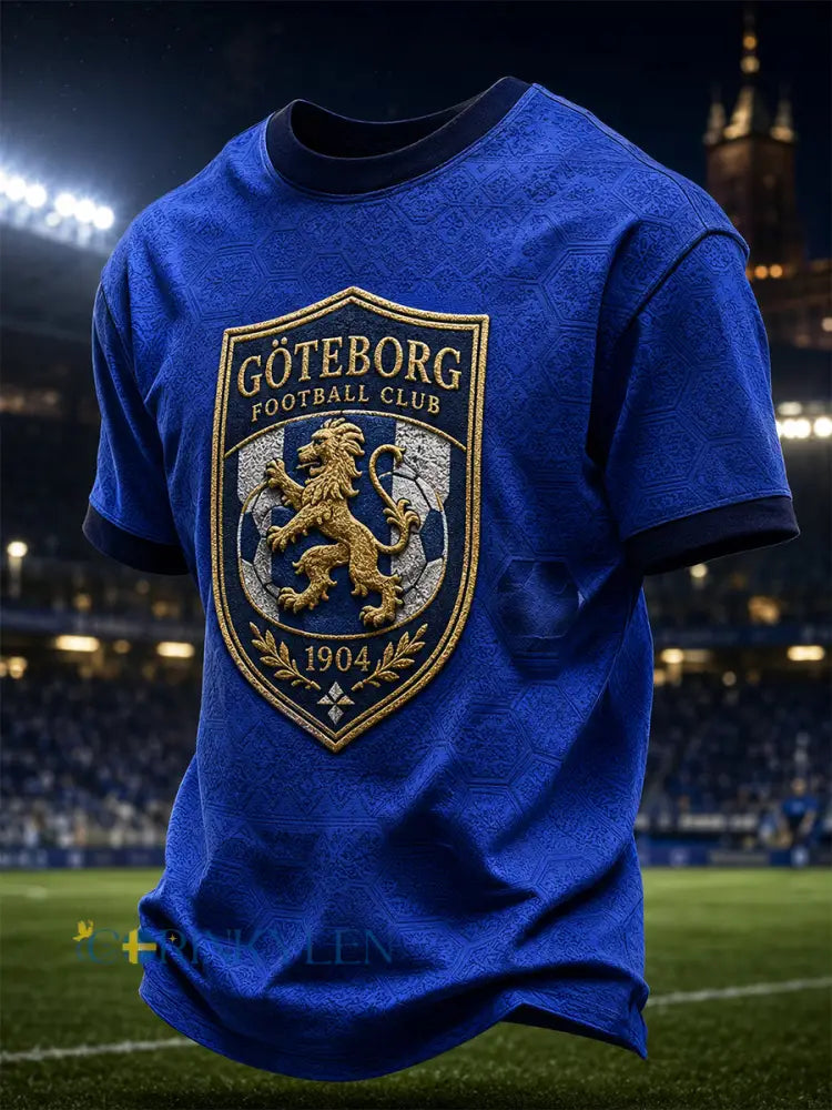 Herrar Retro IFK Göteborg Svensk Fotbollsläkkare T-shirt - blå / S