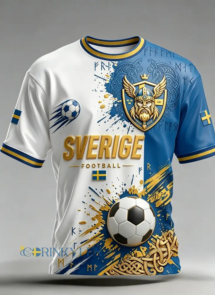 Herrar Retro Sverige Fotbollsläkare 2026 Tryckt T-shirt med korta ärmarna - vitt / S