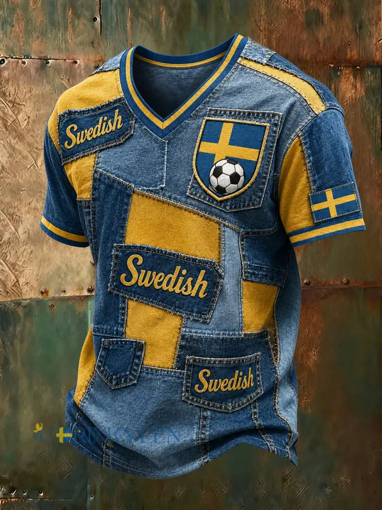 Herrarnas fotbollsmatch – hejarklackkonsttryck T-shirt - A / S