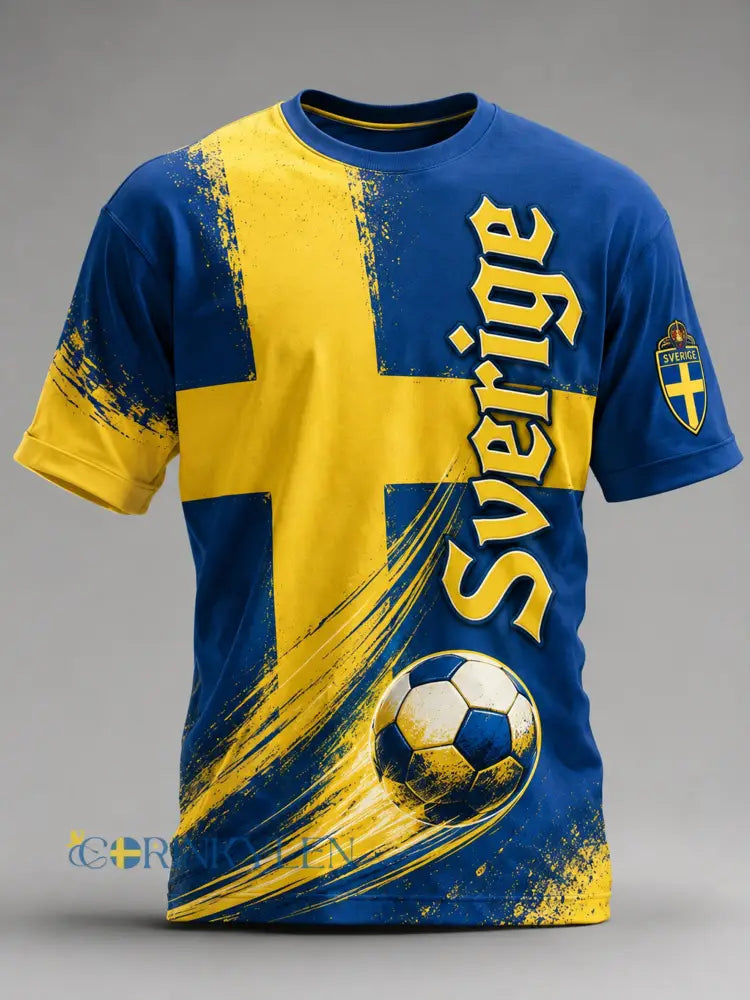 Herrarnas fotbollsmatch – hejarklackkonsttryck T-shirt - A / S