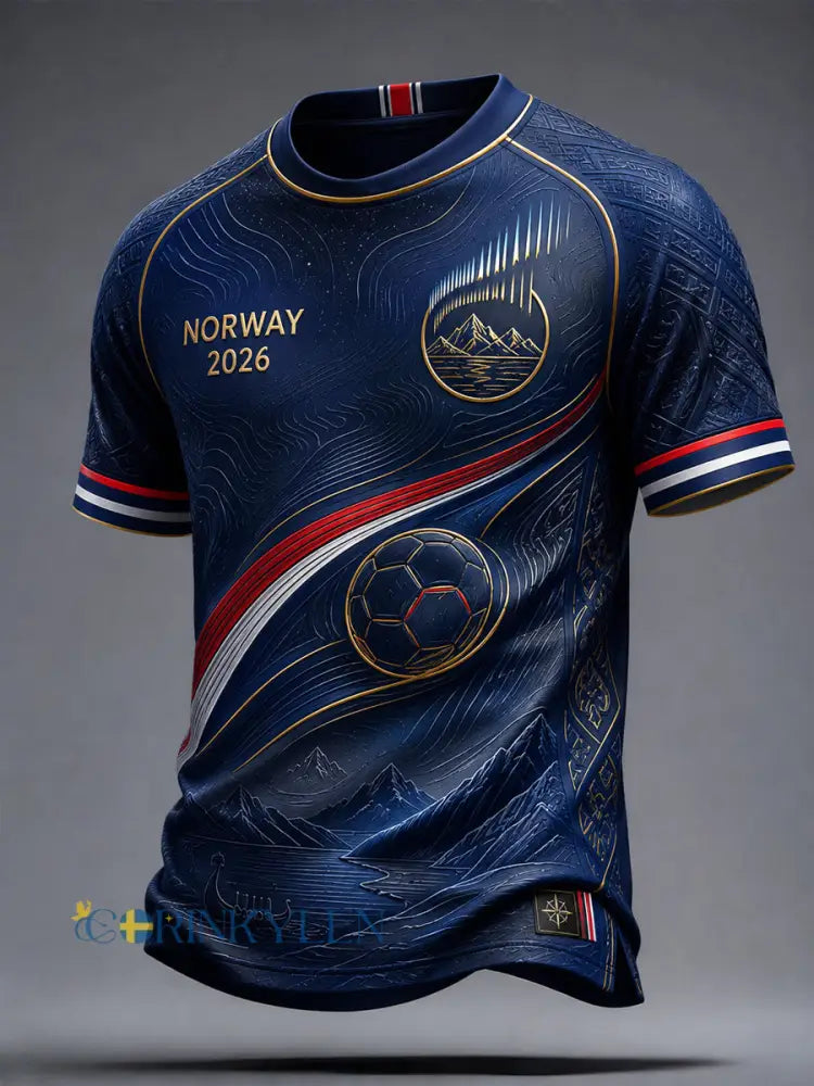 Herrarnas fotbollssäsong 2026 Norge-fant-shirt - som bild / S