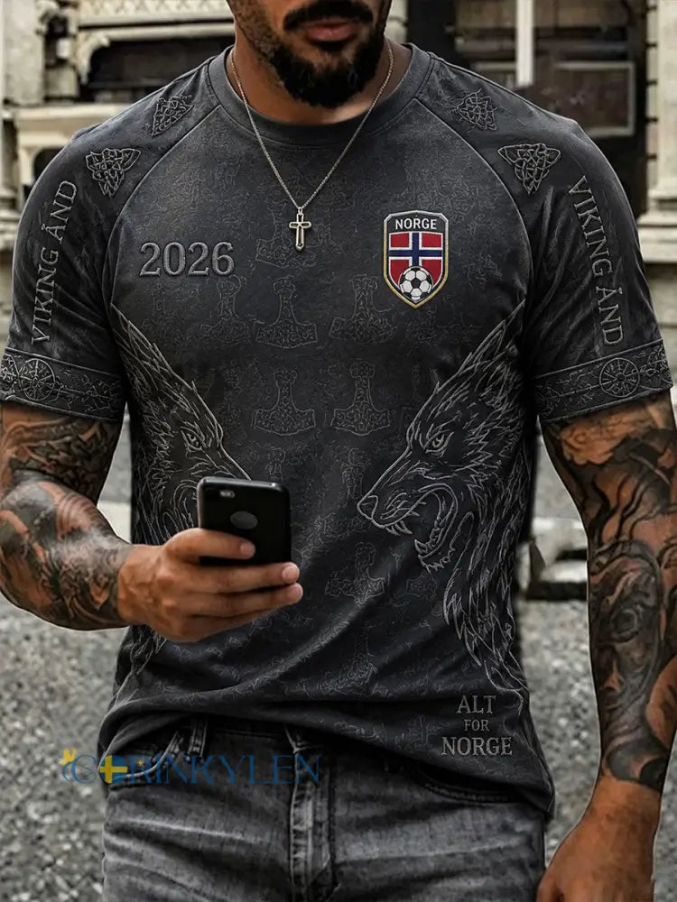 Herrarnas Norge-fotbollströjor - mörk grå / S