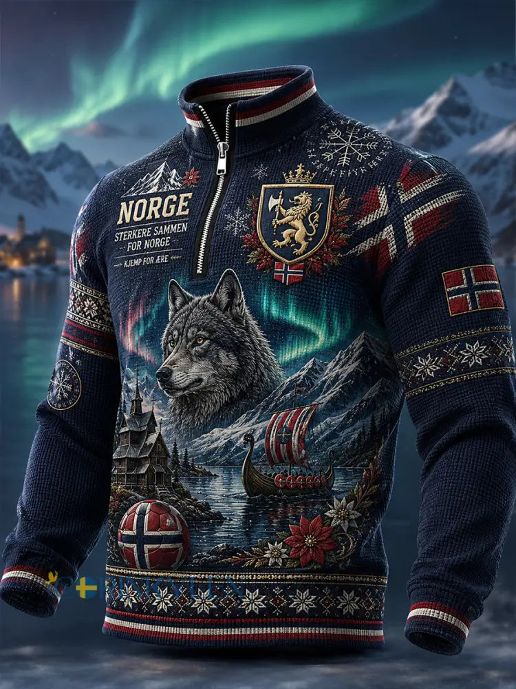 Herrarnas norska fotbollströja med lång ärm - A / S