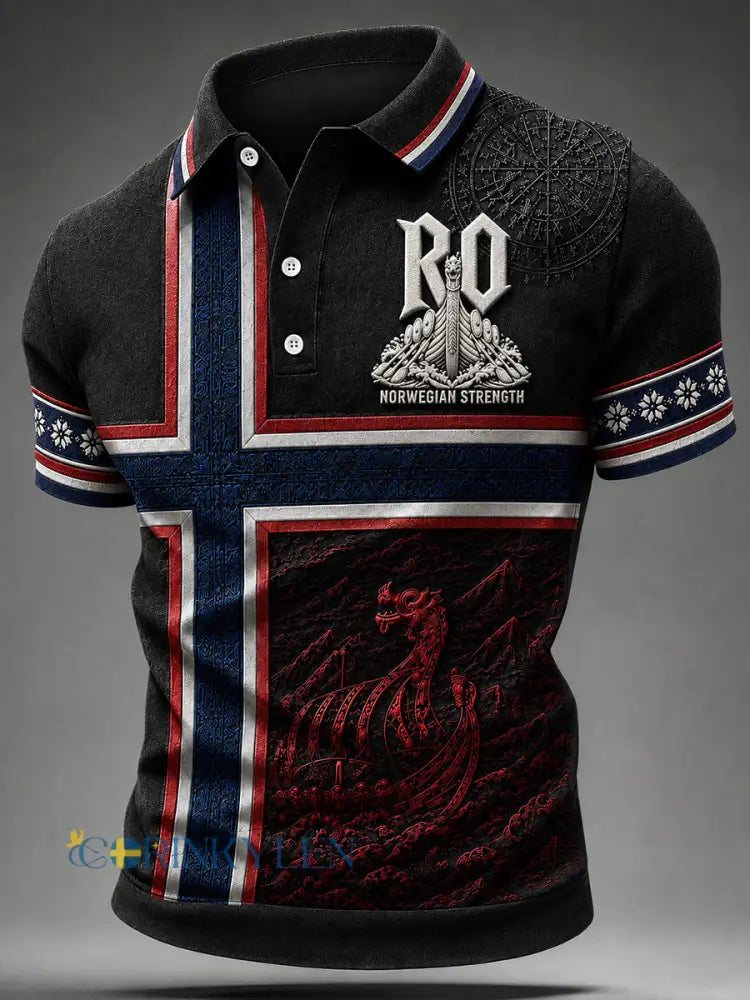 Herrarnas Ro norska styrket-shirt - svart / S