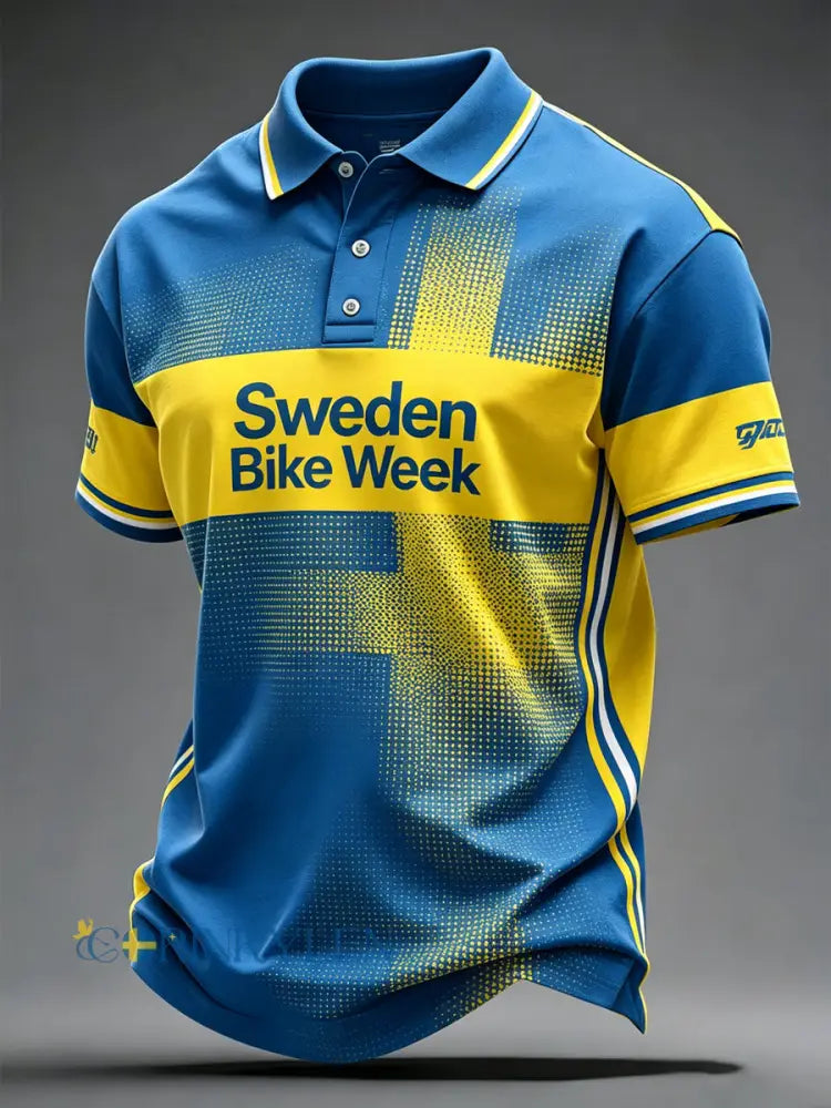 Herrcykelveckan i Sverige-tryck avslappnad topp - som bild / S