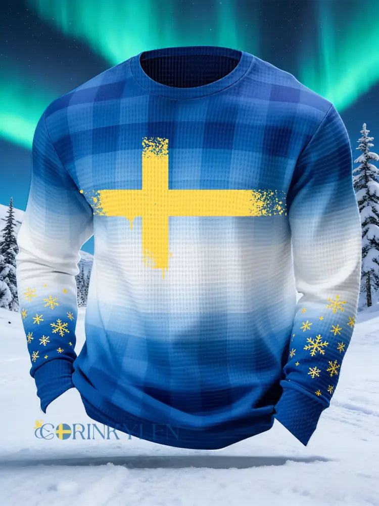 Herrkläder Svensk konst Våffeltröja - som bild / S