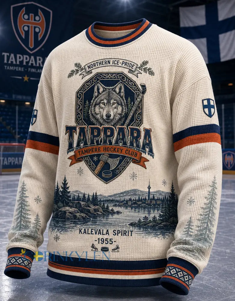 Herrlig Finländsk Ishockey Tappara Våffel Långärmad T-shirt - A / S