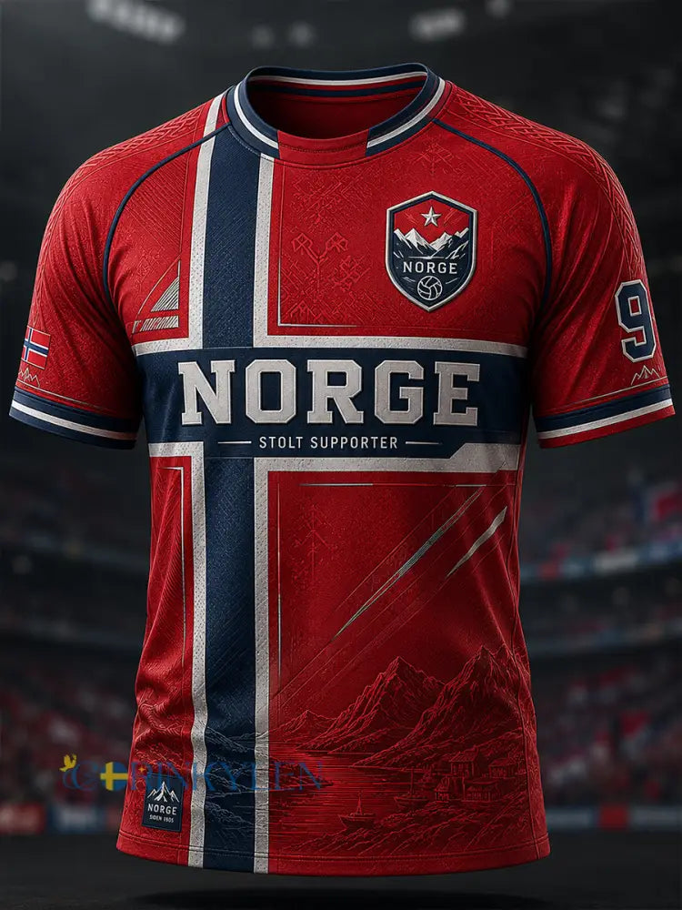 Herrlig vikingtröja från Norge med korta ärmarna - A / S
