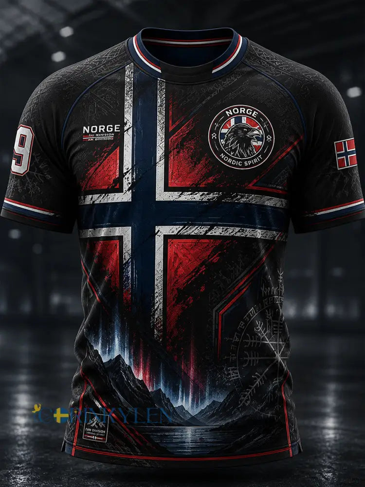 Herrlig vikingtröja från Norge med korta ärmarna - A / S
