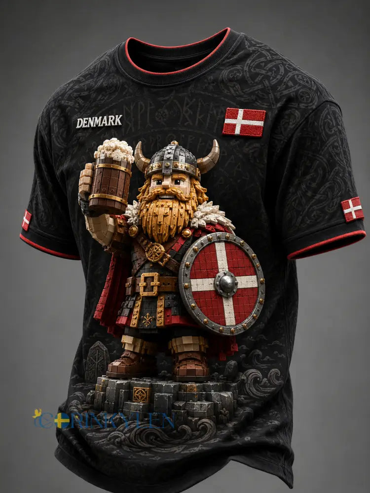 Herrligan danska vikingar T-shirt med korta ärmar - A / S
