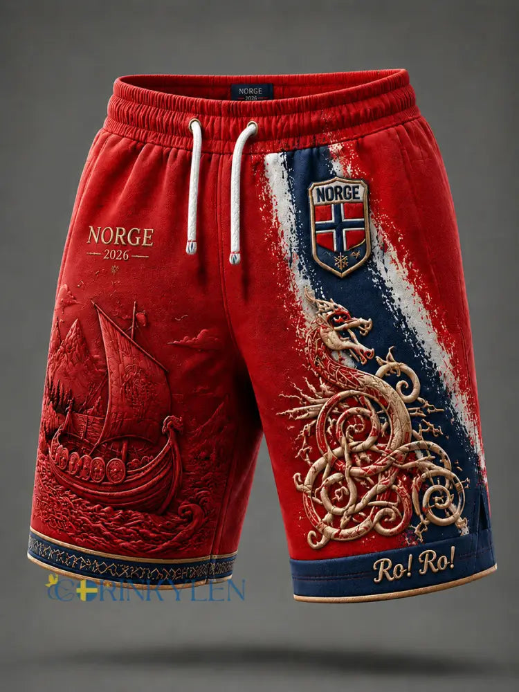 Herrshorts från Norge - röd / S