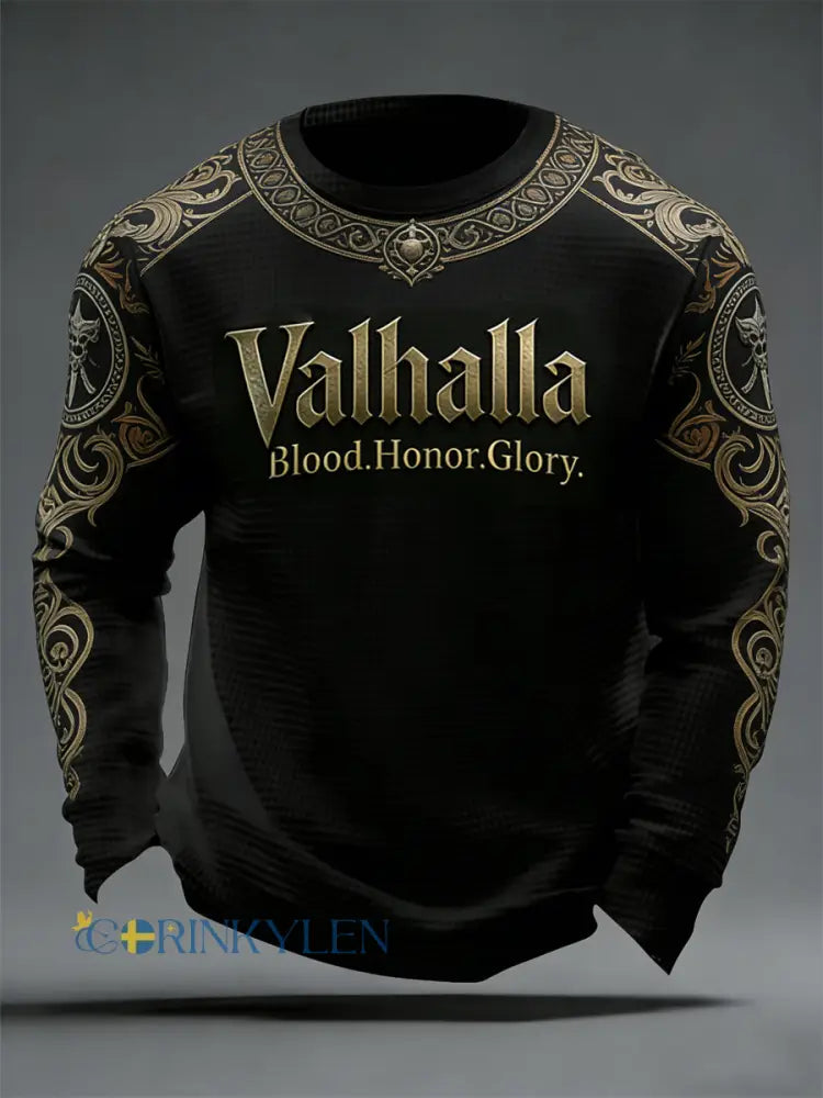 Herrtopp i vikingastil med valhallamönster - som bild / S