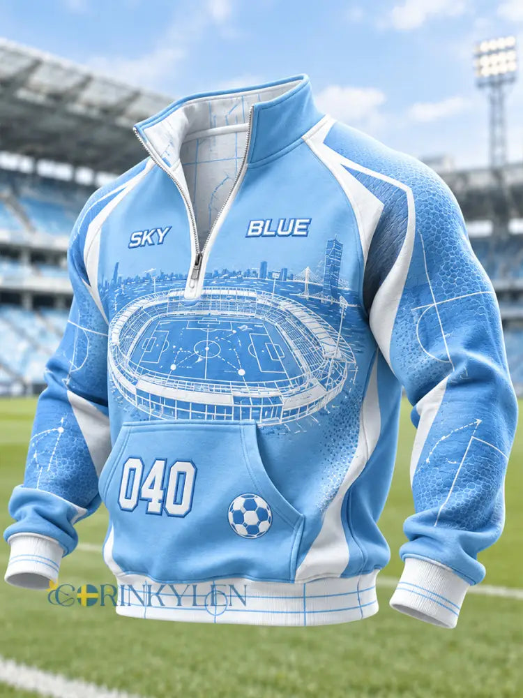Herrtröja från Malmö FF med halvdragkedja och ståkrage - A / S