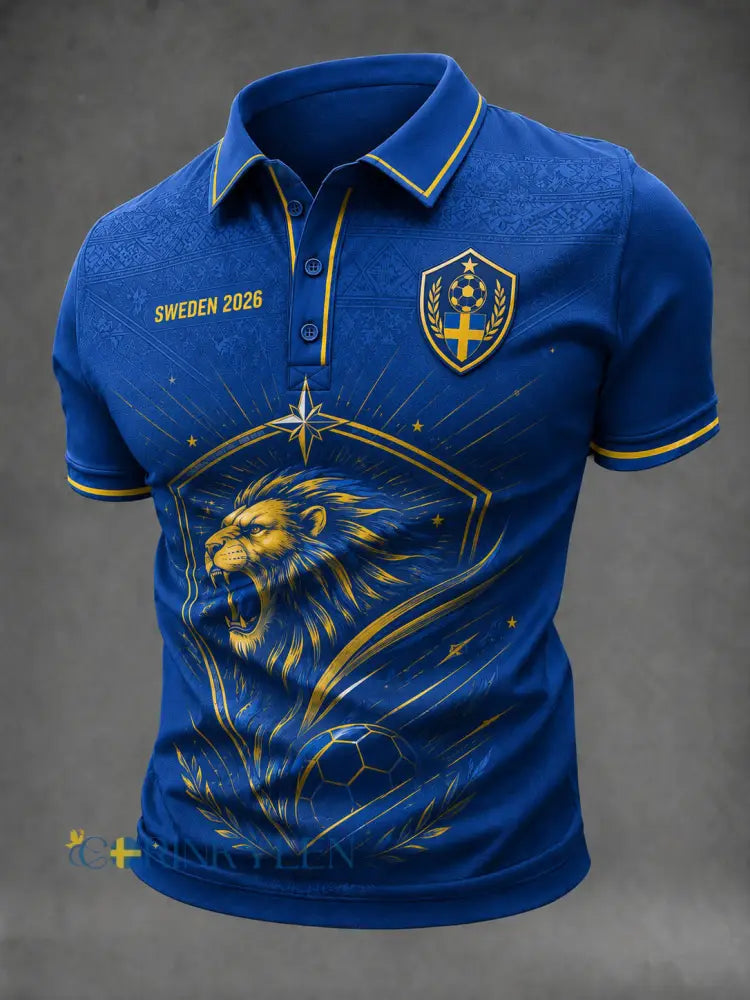 Herrtröja med fotbollsmotiv från Sverige - blå / S