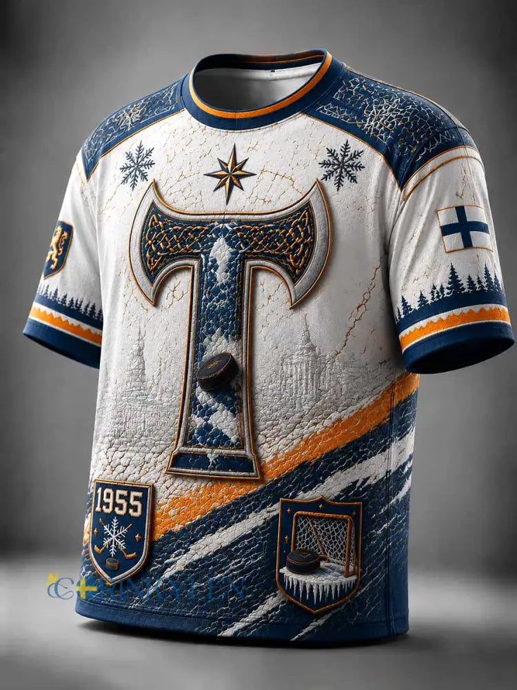Herrtröja med ishockeymotiv från Tappara – t-shirt med minnesmönster - som bild / S