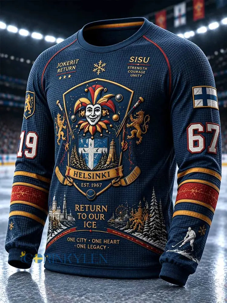 Herrtröja med jokerteckning från Jokerit Helsingfors ishockeyklubb - som bild / S