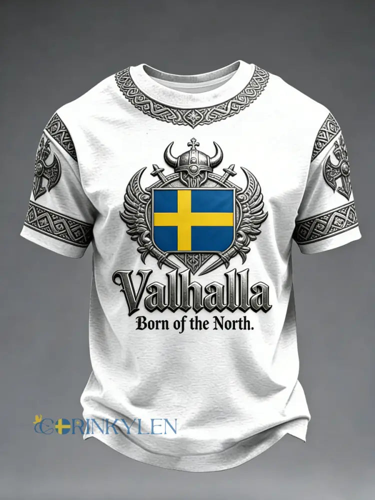 Herrtröja med svensk vikingamönster - som bild / S