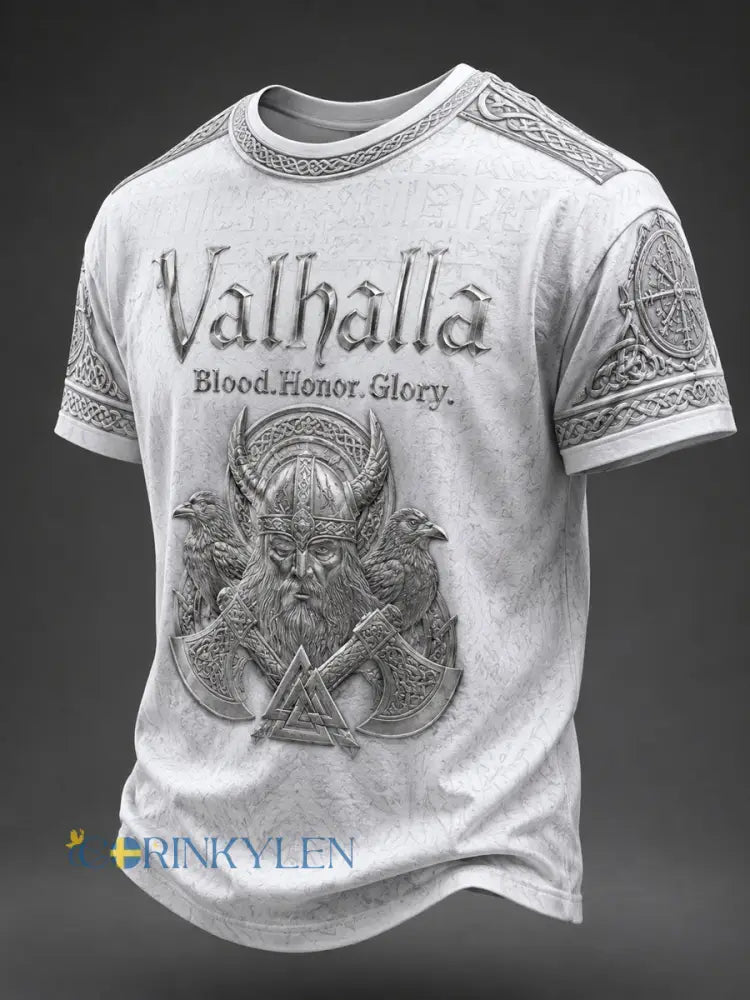 Herrtröja med Valhalla-print - som bild / S