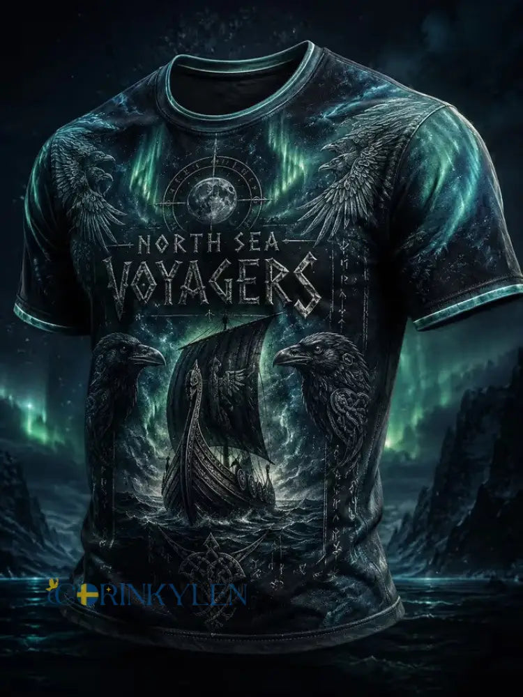 Herrvikingströja med tryck - som bild / S
