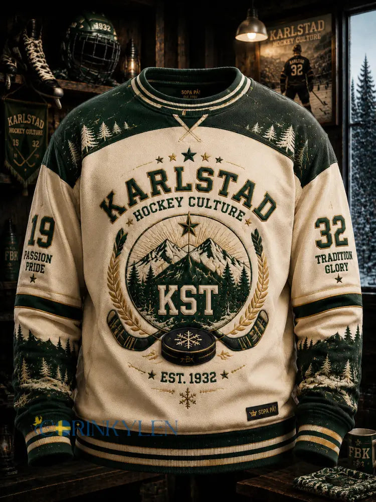 Karlstad Grön & Vit Hockeyarv Sweatshirt - som bild / S