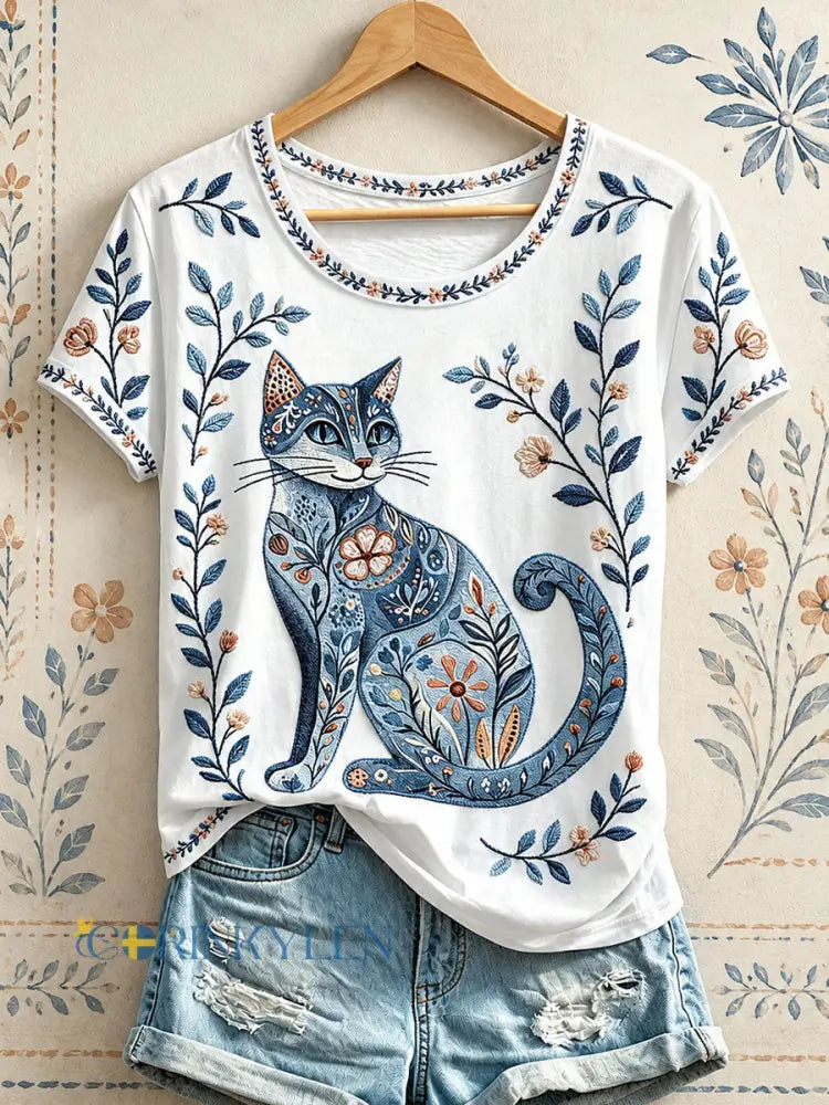 Kvinnors kortärmad T-shirt - som bild / S