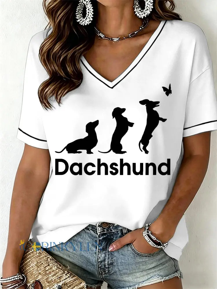 Kvinnors t-shirt - vitt / S