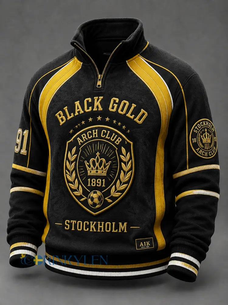 Mäns AIK svart guld Supporter Sweatshirt - som bild / S