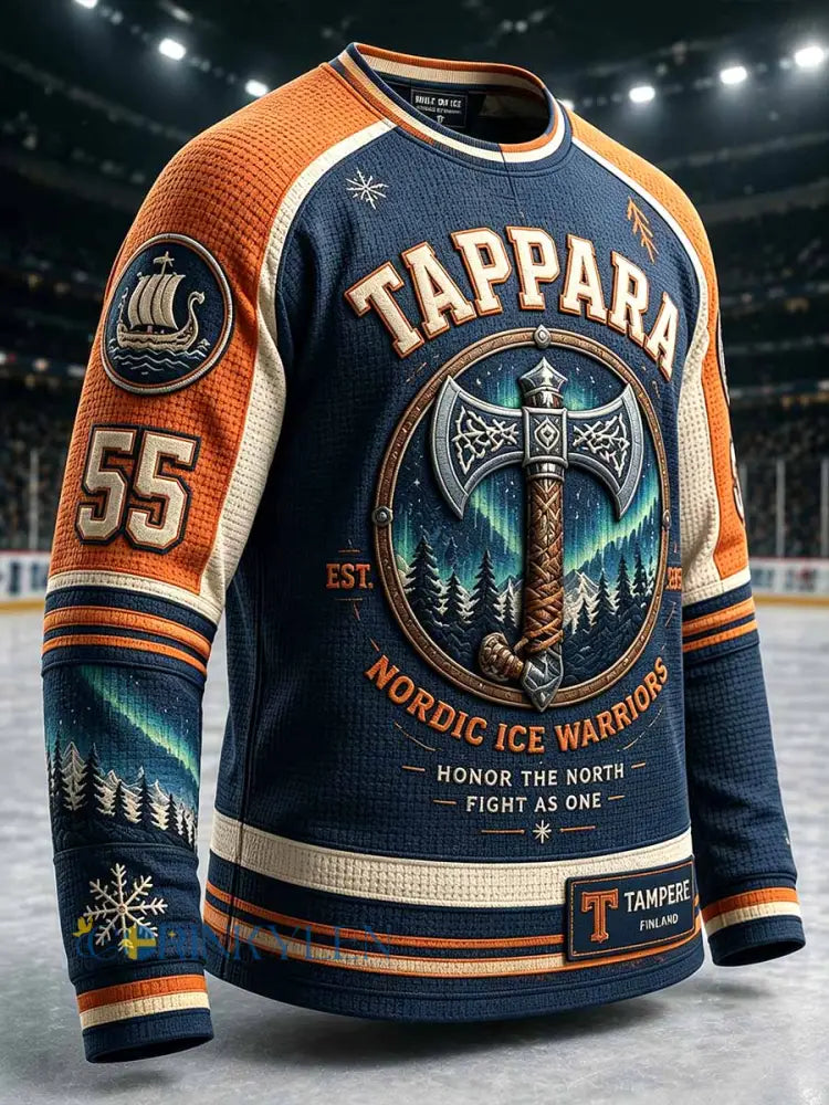 Mäns CMen Tappara Traditionella Hockey minnesmönster Skriv ut Sweatshirt - som bild / S