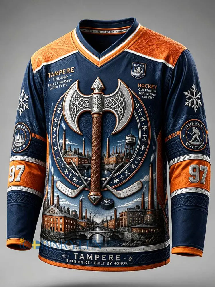 Mäns finska ishockey Retro Traditionell Sweatshirt - som bild / S