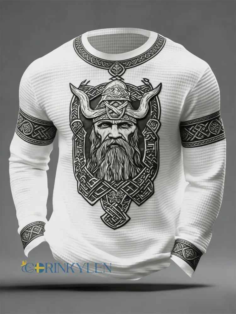 Mäns vikinga-stil Våffle Topp - som bild / S