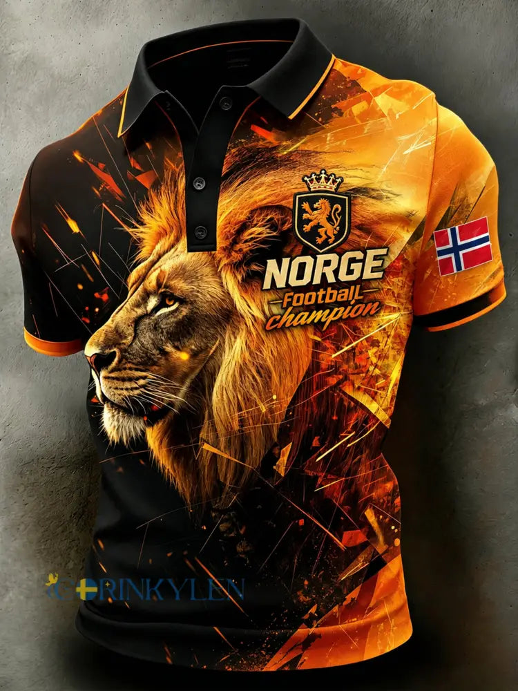 Manspolskort med norsk vikingtema patriotisk kulturell konsttryck - S