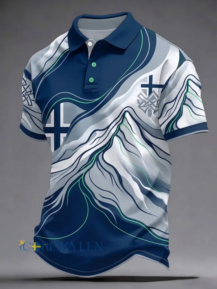 Menns Norge-fotballkamp-heiarop kunsttrykk polo - A / S