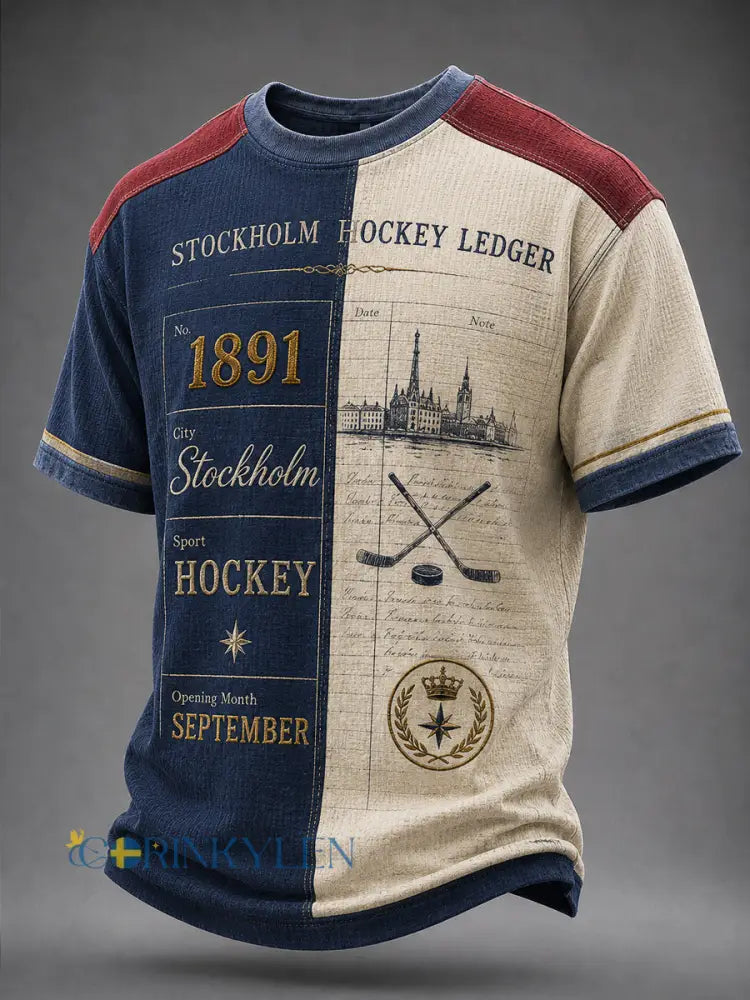 Retro Djurgården Hockey minne T-shirt - som bild / S