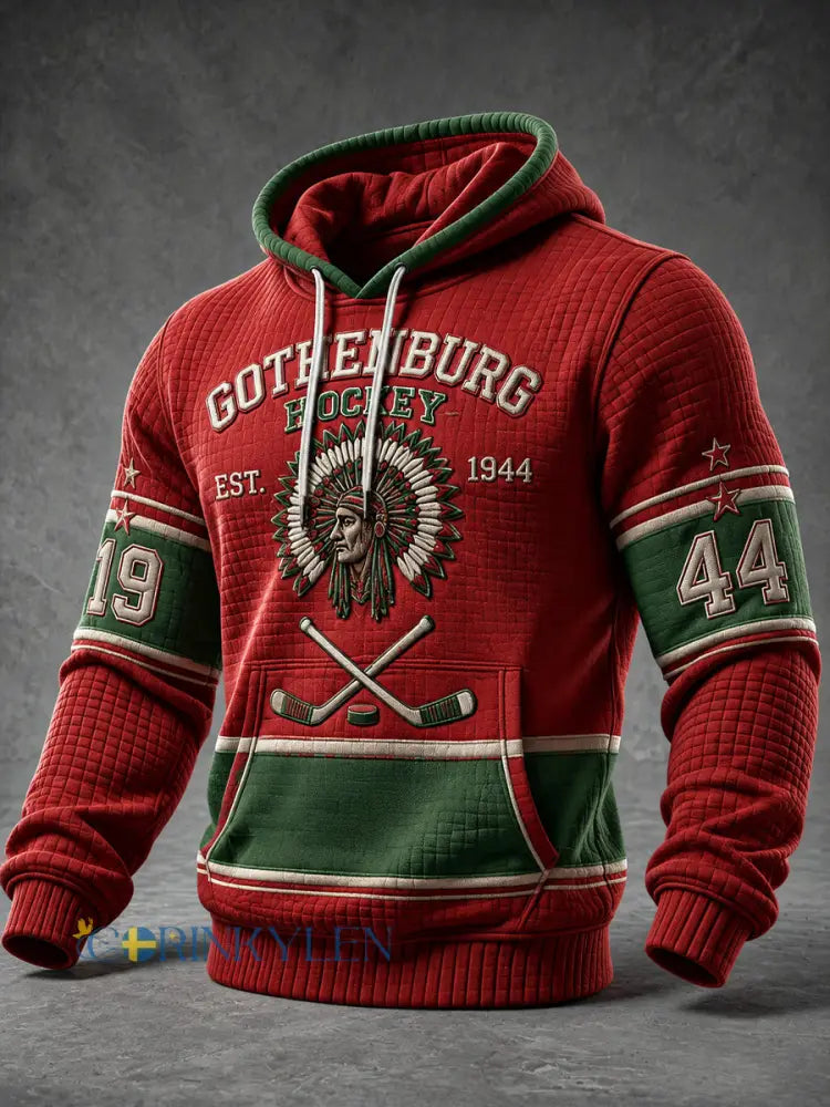 Retro Göteborg Hockey Fan Casual Hoodie. - som bild / S