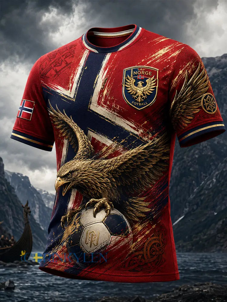 Retro norsk fotbollsfanart-print avslappnad tröja - A / S