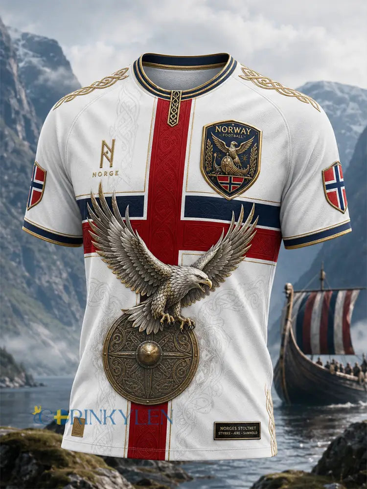 Retro norsk fotbollsfanart-print avslappnad tröja - A / S