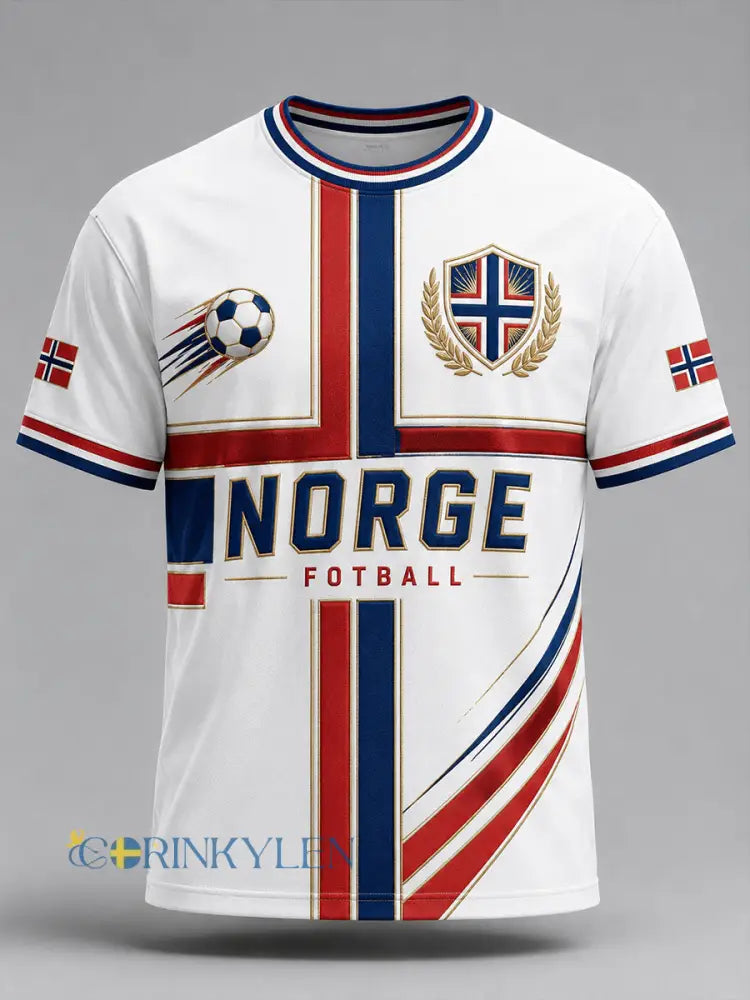 Retro norsk fotbollsfanart-print avslappnad tröja - A / S