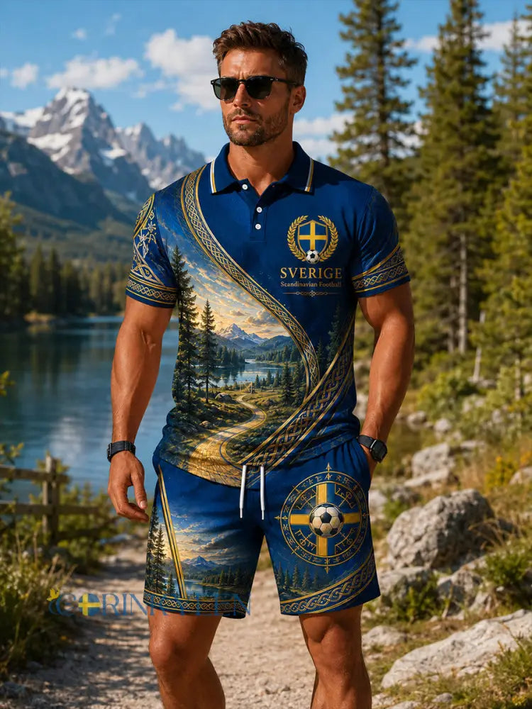 Retro svensk fotbollsfan konsttryck avslappnad kostym - A / S