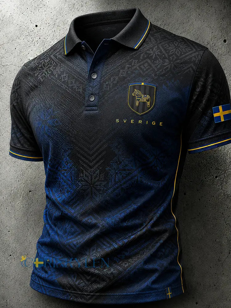 Retro svensk fotbollsfan-konsttryck avslappnad tröja - A / S