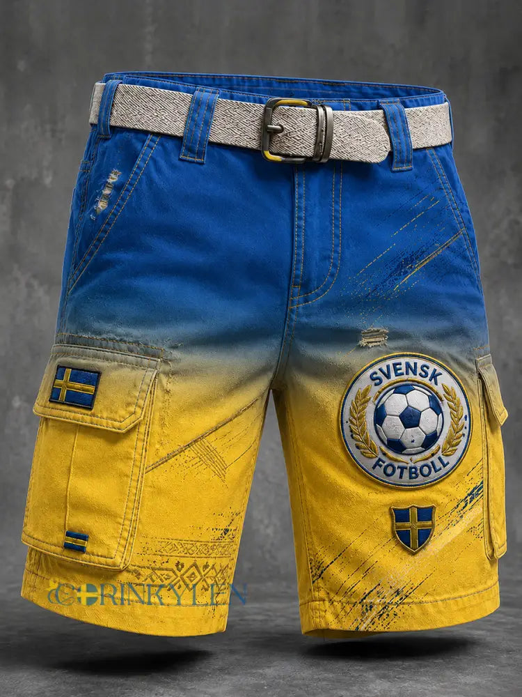 Retro svensk fotbollsfan-konsttryck avslappnade byxor - A / S