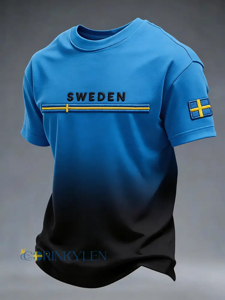 Retro svensk konsttryck avslappnad t-shirt - A / S