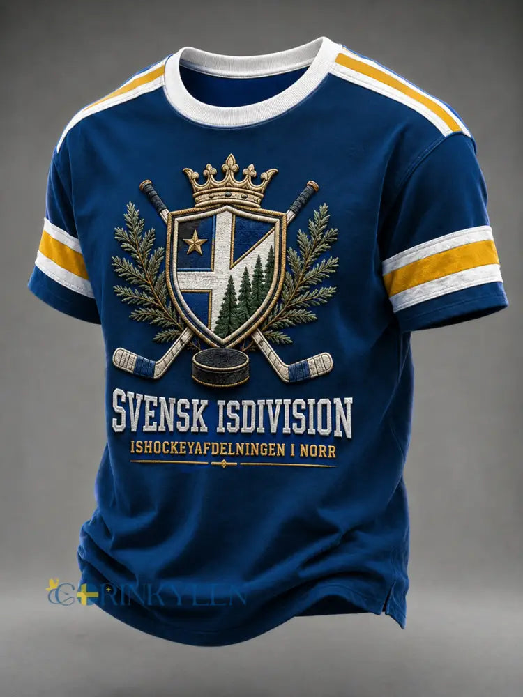 Retro Swedish Hockey Casual T-Shirt - As picture / S